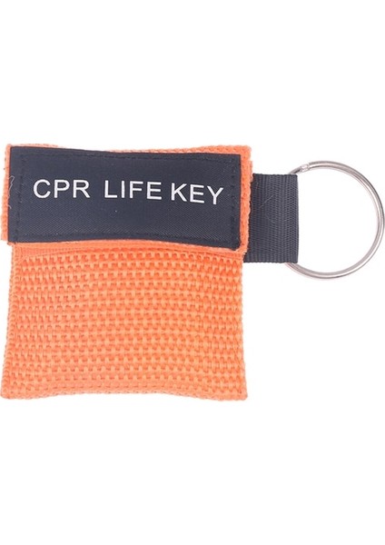 TSSP10-OG 1 Adet Cpr Maskesi Cpr Yüz Kalkanı Cpr Resüsitatör ile Tek Yönlü Anahtarlık Anahtarlık Kalp Şekli Ilk Yardım Kurtarma Kiti (Yurt Dışından)
