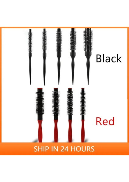 11 Taşınabilir Mini Siyah Kırmızı Yuvarlak Saç Tarak Kuaförlük Curling Saç Fırçaları Naylon Tarak Tüp Tarak Salon Şekillendirici Aracı 20 # (Yurt Dışından)