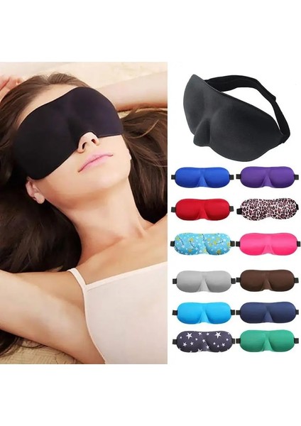 Gn 1 Adet Taşınabilir Körü Körüne Seyahat Eyepatch Seyahat 3D Relax Uyku Körü Körüne Göz Maskesi Uyku Yumuşak Yastıklı Gölge Kapak (Yurt Dışından)