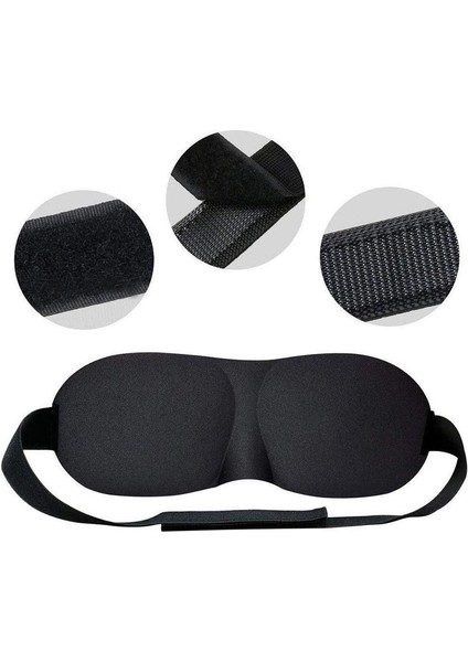 Gn 1 Adet Taşınabilir Körü Körüne Seyahat Eyepatch Seyahat 3D Relax Uyku Körü Körüne Göz Maskesi Uyku Yumuşak Yastıklı Gölge Kapak (Yurt Dışından)