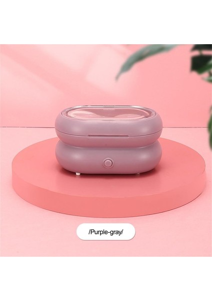 Mor Gri Kontakt Lens Ultrasonik Temizleme Makinesi Güzellik Öğrenci Depolama Temizleme Kabı Yıkama Kontakt Lens Cleanertravel Taşınabilir 1 Adet (Yurt Dışından)
