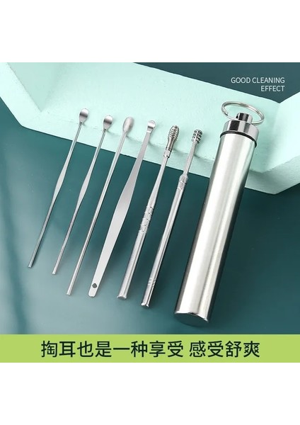 Es2-T-6 Adet 6/7 Adet Paslanmaz Çelik Set Kulak Kiri Toplayıcı Kulak Temizleyici Balmumu Kaldırma Kulak Delme Kiti Kulak Seçici Sağlık Kulakları Kulak Bakımı (Yurt Dışından)