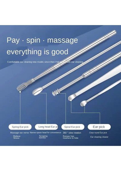 Es2-T-6 Adet 6/7 Adet Paslanmaz Çelik Set Kulak Kiri Toplayıcı Kulak Temizleyici Balmumu Kaldırma Kulak Delme Kiti Kulak Seçici Sağlık Kulakları Kulak Bakımı (Yurt Dışından) modelleri