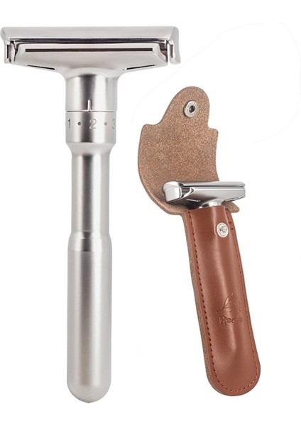 Jilet ve Deri Emniyetli Jilet Erkekler Için Düz Jilet Ayarlanabilir Yakın Tıraş Klasik Çift Kenarlı Tıraş Bıçağı Bıçak Değiştirme Tıraş Seti (Yurt Dışından) fiyatları