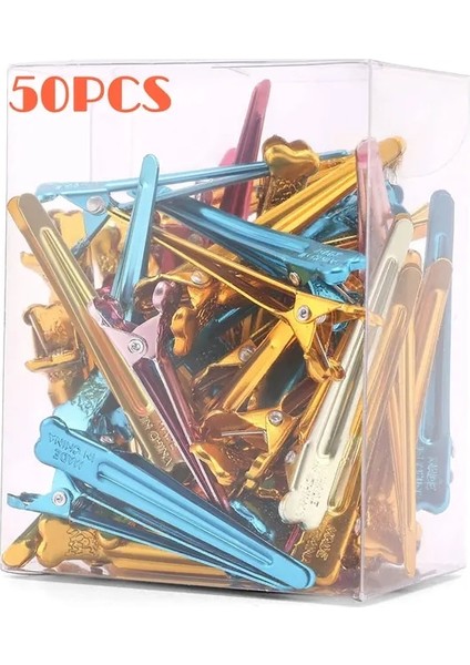 50 Adet 50 Adet Saç Tokası Kuaförlük Kelepçeleri Pençeleri Bölüm Klipler Berber Saç Şekillendirici Araçları Dıy Renkli Metal Tokalar Şapkalar Malzemeleri (Yurt Dışından)