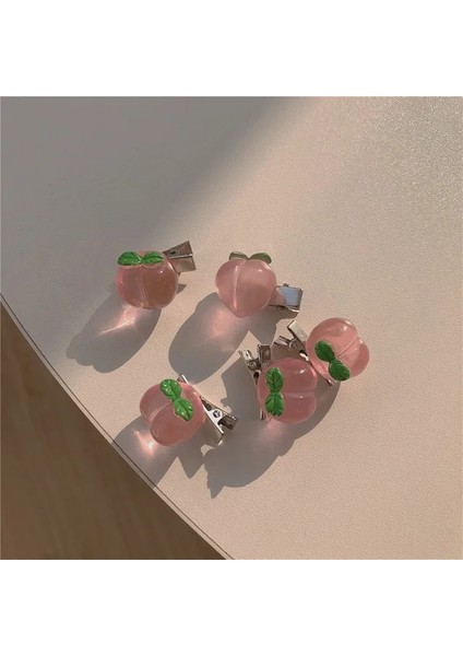 Stil 6 Şeftali Kiraz Çiçekleri Tokalar Klip Şapkalar Aksesuarları Karikatür Sakura Lale Tokası Kadın Kızlar Için Çiçek Saç Süsü (Yurt Dışından)