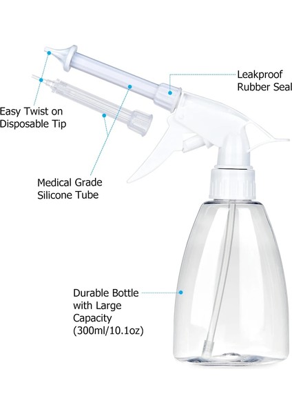 B 300 ml Kulak Kiri Yıkama Kiti Sulama Suyu Yıkama Şırıngası Sıkma Ampul Kulak Temizleyici Seti Plastik Kulak Kiri Temizleme Aracı Yetişkinler Çocuklar (Yurt Dışından) modelleri