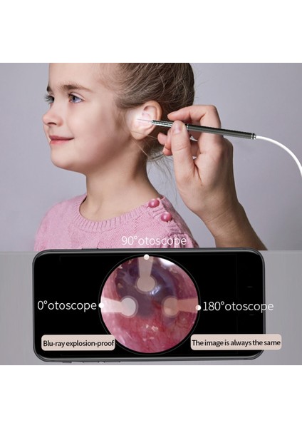 3 In 1 Görünür Earpick Tıbbi Otoskop Su Geçirmez Kamera Kulak Kiri Görsel Ağız Muayene Kulak Kaşığı Desteği Android Pc Kulak Temizleme Aracı (Yurt Dışından)