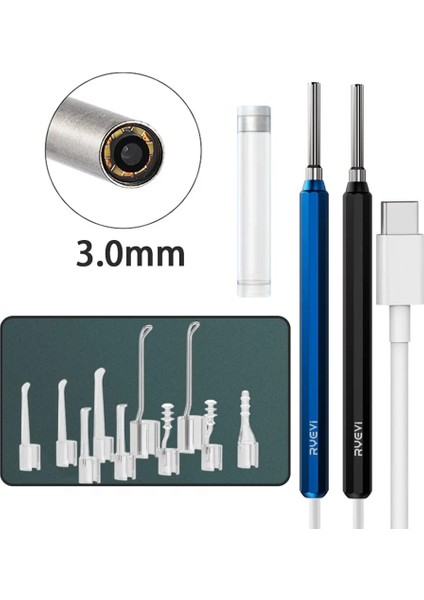 3 In 1 Görünür Earpick Tıbbi Otoskop Su Geçirmez Kamera Kulak Kiri Görsel Ağız Muayene Kulak Kaşığı Desteği Android Pc Kulak Temizleme Aracı (Yurt Dışından)