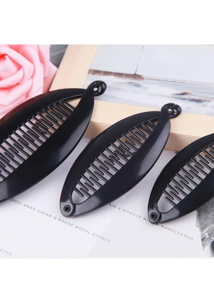 Black-9.5cm 1 Adet Yeni Kelepçe Klipler Dıy Barrette At Kuyruğu Klip Mercimek Klip Dikey Klip Muz Klip Saç Aksesuarları Saç Takı Balık Şekli (Yurt Dışından)