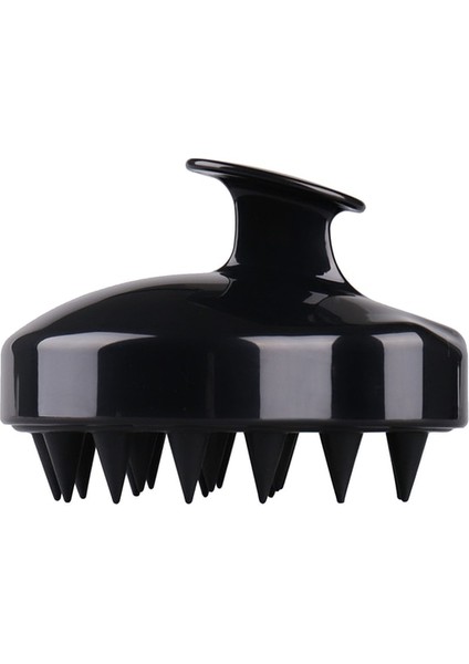 LMZ045-BLACK Lohas Taşınabilir Saç Fırçası Silikon Şampuan Fırçalar Saç Masaj Tarak Kuru Yıkama Kafa Saç Derisi Masaj Fırçası Saç Büyümesi Için (Yurt Dışından)