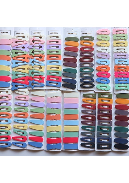 A1-6 Adet 6/10 Adet Yapış Saç Klipleri Mat Renkler Metal Akrilik Plastik Tokalarım Kadınlar Çocuklar Bebek Kız Saç Aksesuarları Kaymaz Firkete (Yurt Dışından)