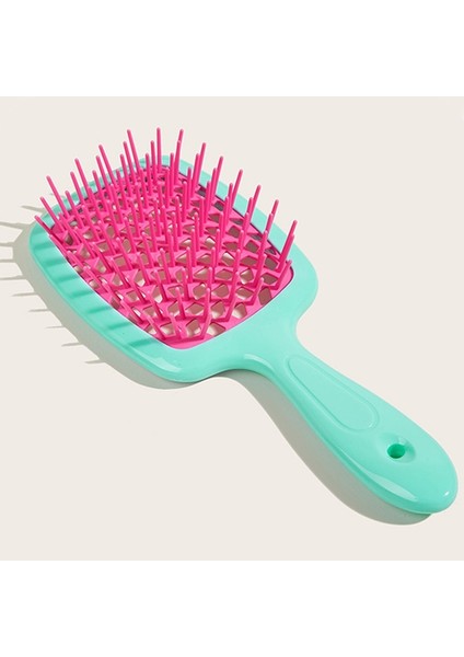 Yeşil Kabarık Hava Yastığı Kafa Derisi Masaj Saç Fırçası Plastik Geniş Dişler Içi Boş Tarak Kadın Kızlar Şekillendirici Aracı Kuaförlük Salonu Kaynağı (Yurt Dışından)