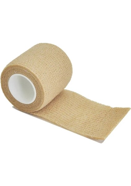 Bej 2.5 cm x 4.8 M 1 Rulo 2.5/5/7.5/10 cm * 4.8 M Dokunmamış Elastik Kendinden Yapışkanlı Bandaj Yapışkanlı Bandaj Spor Sabitleme Parmak Bilek Bacak (Yurt Dışından)