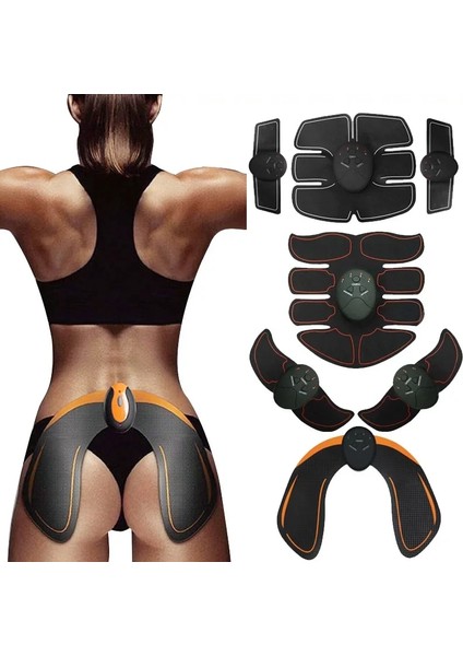 3 Takım Mavi Abs Stimülatörü Şarj Edilebilir Abs Güç Fitness Abs Kas Eğitimi Egzersiz Ekipmanları Erkekler Kadınlar Için Kalça Spor Masajı (Yurt Dışından)
