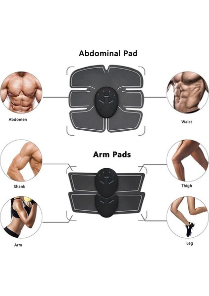 3 Takım Mavi Abs Stimülatörü Şarj Edilebilir Abs Güç Fitness Abs Kas Eğitimi Egzersiz Ekipmanları Erkekler Kadınlar Için Kalça Spor Masajı (Yurt Dışından)