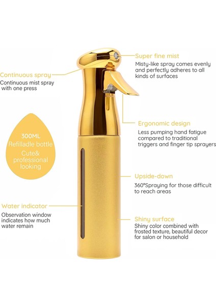 Mavi 300ML Kuaförlük Sprey Şişesi Galvanik Doldurulabilir Ince Sis Püskürtücü Şişe Salon Saç Kesimi Yüksek Basınçlı Su Bidonu (Yurt Dışından) modelleri
