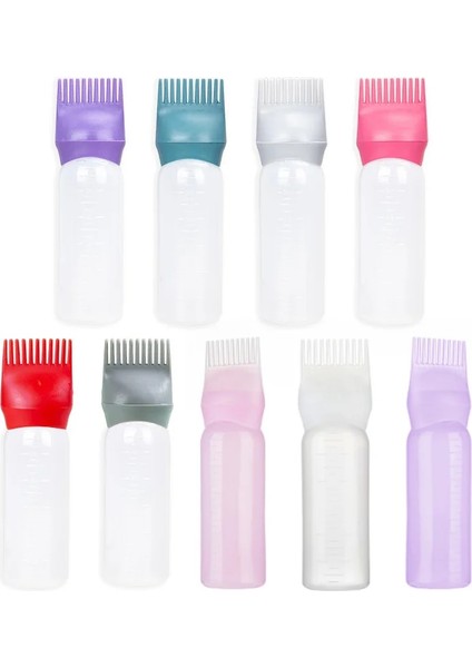Gül Kırmızı 120 ml Saç Boyası Aplikatör Şişeleri Plastik Doldurulabilir Şişe Çok Renkli Boyama Şişesi Tarak Fırça Şekillendirici Aracı Saç Boyama Araçları (Yurt Dışından)