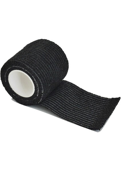 Siyah 5 cm x 4.8 M 1 Rulo 2.5/5/7.5/10 cm * 4.8 M Dokunmamış Elastik Kendinden Yapışkanlı Bandaj Yapışkanlı Bandaj Spor Sabitleme Parmak Bilek Bacak (Yurt Dışından)