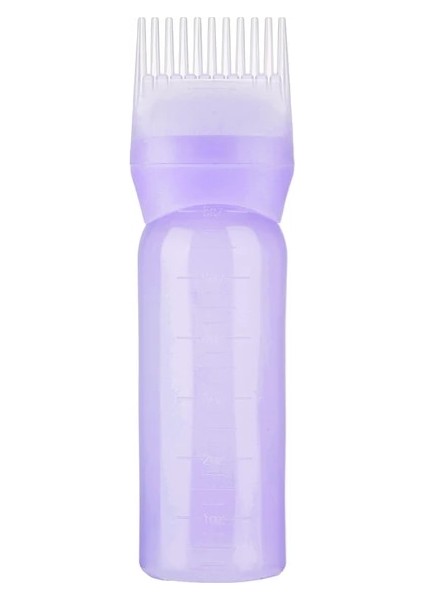 Mor 120 ml Renkli Plastik Saç Boyası Doldurulabilir Şişe Aplikatör Tarak Dağıtım Salon Saç Boyama Kuaförlük Şekillendirici Aracı (Yurt Dışından)