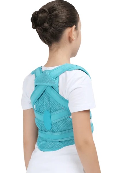 Mavi L Sırt Korse Duruş Düzeltici Kemer Omuz Desteği Bel Desteği Yetişkinler ve Çocuklar Için Ayarlanabilir Sırt Duruş Düzeltmekız Erkek Için (Yurt Dışından)