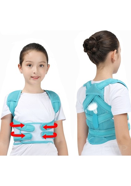 Mavi L Sırt Korse Duruş Düzeltici Kemer Omuz Desteği Bel Desteği Yetişkinler ve Çocuklar Için Ayarlanabilir Sırt Duruş Düzeltmekız Erkek Için (Yurt Dışından) modelleri
