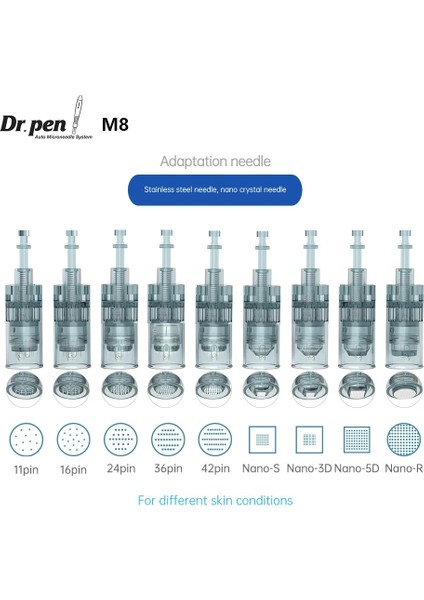 16 Pin (10 Adet) Orijinal Üretici Dr. Pen M8 Dermapen Yedek Süngü Iğne Kartuşları - (10 Paket) - Mts Mikro Iğne Cilt Bakımı (Yurt Dışından)