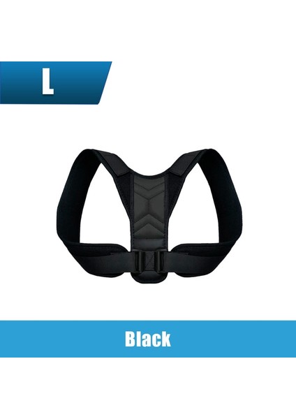 L-Siyah Sırt Duruş Düzeltici Kemer Ayarlanabilir Omuz Boyun Omurga Yeniden Şekillendirme Vücut Için Sütun Duruş Düzeltme Kadın Erkek Düzleştirici (Yurt Dışından)