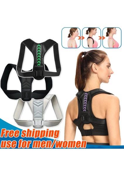 L-Siyah Sırt Duruş Düzeltici Kemer Ayarlanabilir Omuz Boyun Omurga Yeniden Şekillendirme Vücut Için Sütun Duruş Düzeltme Kadın Erkek Düzleştirici (Yurt Dışından) fiyatları