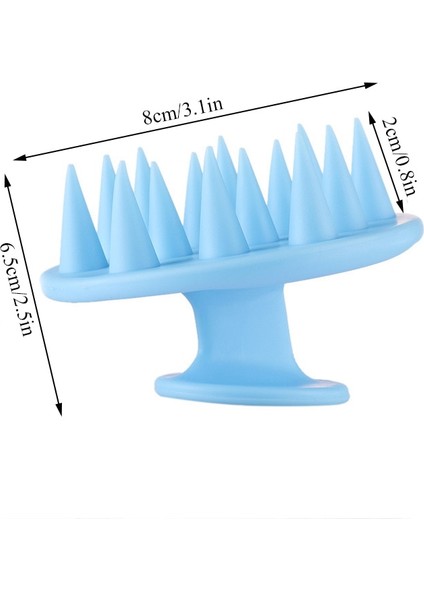 Silikon Saç Derisi Masaj Tarak Baş Masaj Aleti - Siyah (Yurt Dışından)