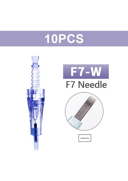 10 Adet F7-W Pın Dr Pen A6 Nano Mini Iğne Dövme Kalemi Süngü Değiştirin Kartuşu Değiştirin Steril Profesyonel Dövme Cilt Bakım Seti Mini Iğne (Yurt Dışından)