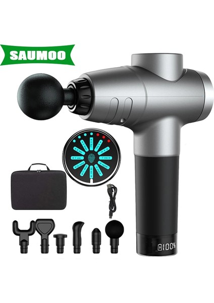 Siyah 4 Kafa Au Yüksek Frekans Derin Kas Masajı Vücut Elektrikli Masaj Tabancası Fasya Gevşeme Tedavisi Servikal Boyun Masaj Cihazı Fitness (Yurt Dışından) fiyatları