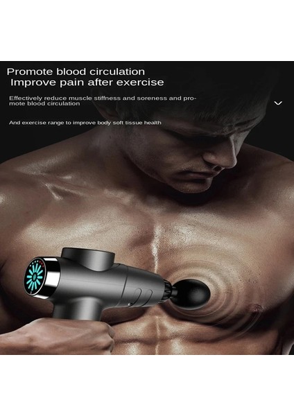 Siyah 4 Kafa Au Yüksek Frekans Derin Kas Masajı Vücut Elektrikli Masaj Tabancası Fasya Gevşeme Tedavisi Servikal Boyun Masaj Cihazı Fitness (Yurt Dışından) fırsatları
