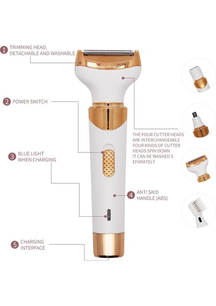 3021 4 In 1 Elektrikli Kaş Düzeltici Taşınabilir Saç Çıkarıcı Kadın Epilatör Burun Kulak Düzeltici Kaldırma Bayan Tıraş Makinesi Epilatör Ağrısız (Yurt Dışından) indirimleri