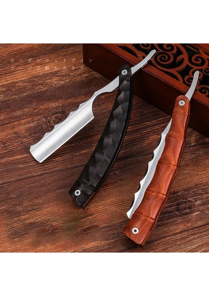 Meikata Gümüş 1p Kesim Boğaz Düz Jilet Ahşap Profesyonel Berber Jileti Premium Kalite Tek Bıçaklı Düz Kenarlı Jilet Sakal Tıraş Bıçağı (Yurt Dışından) fırsatları