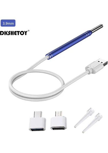 Mavi 3.9mm Kulak Kiri Temizleme Kamera ile Kulak Temizleyici Endoskop Kaşık Mini Kamera Kulak Seçici Kaldırma Görsel Kulak Ağız Burun Android (Yurt Dışından)
