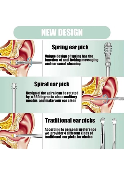 Abs Sarı Kulak Temizleyici Kişisel Kulak Bakımı Kaşık Aracı Spiral Kulaklar Için Kulak Kiri Seçici Temizleme Kulak Kiri Küret Temizleme Aracı Kulak Tıkacı Sökücü (Yurt Dışından) indirimleri