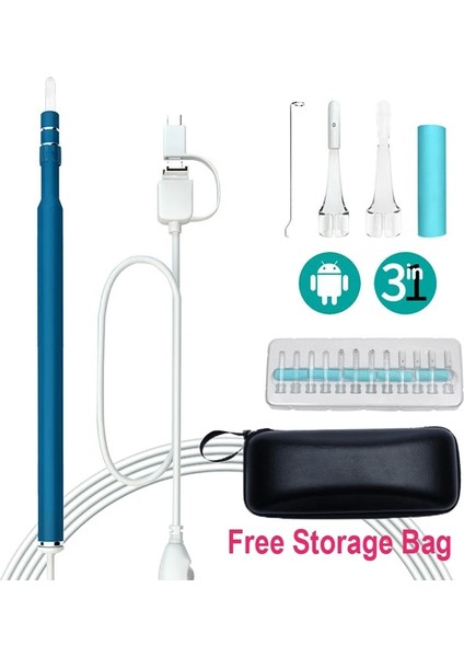 0.3mp Siyah Kulak Temizleme Endoskop 3 In1 USB Hd Görsel Kulak Kaşığı 5.5mm Mini Kamera Android Pc Kulak Temizleme Çubuğu Otoskop Borescope Aracı Sağlık (Yurt Dışından) modelleri