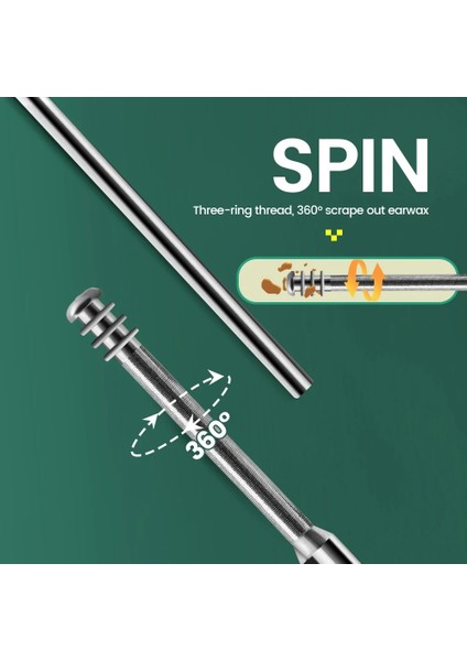 Siyah 6 Adet Kulak Temizleyici Balmumu Temizleme Aracı Paslanmaz Çelik Kulak Tıkacı Çubukları Kulak Temizleyici Kaşık Kulak Kiri Sökücü Curette Kulak Temizleme Çubuğu Temizleme (Yurt Dışından)