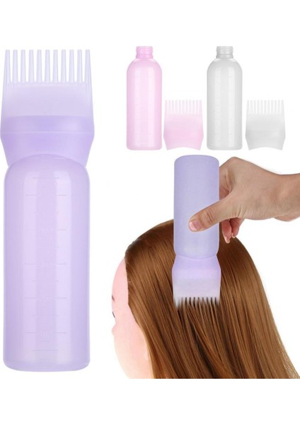 Pembe Saç Boyası Aplikatör Fırça Şişeleri Boyama Şampuan Şişesi Yağ Tarak Saç Boyası Şişesi Aplikatör Saç Boyama Şekillendirici Aracı (Yurt Dışından)