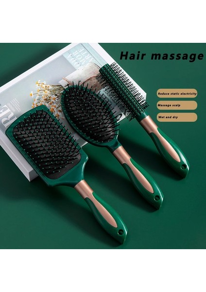 Kıvırmak Tarak 2 Saç Fırçası Saç Derisi Masaj Tarak Saç Fırçası Kadın Islak Kıvırcık Detangle Anti Statik Salon Spa Kuaförlük Şekillendirici Aracı Oval Yuvarlak (Yurt Dışından) fiyatları