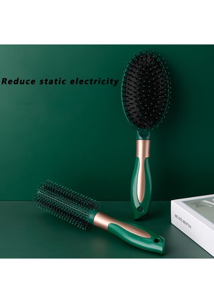Kıvırmak Tarak 2 Saç Fırçası Saç Derisi Masaj Tarak Saç Fırçası Kadın Islak Kıvırcık Detangle Anti Statik Salon Spa Kuaförlük Şekillendirici Aracı Oval Yuvarlak (Yurt Dışından) indirimleri
