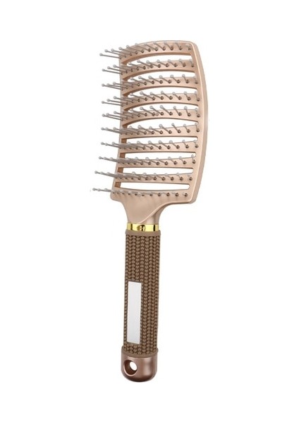 Naylon-Altın Saç Fırçası Saç Tarak Dolaşık Açıcı Saç Fırçası Kıl ve Naylon Kadın Islak Masaj Tarak Kıvırcık Kuaförlük Salon Şekillendirici Araçları (Yurt Dışından)