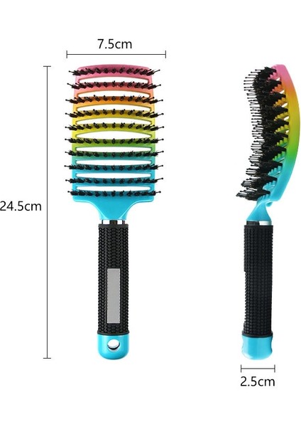 Naylon-Altın Saç Fırçası Saç Tarak Dolaşık Açıcı Saç Fırçası Kıl ve Naylon Kadın Islak Masaj Tarak Kıvırcık Kuaförlük Salon Şekillendirici Araçları (Yurt Dışından) modelleri