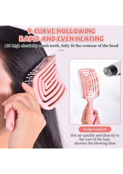 Tip 2 Pembe Saç Fırçası Saç Derisi Masaj Tarak Kadınlar Için Islak Kuru Kıvırcık Detangle Saç Fırçası Salon Kuaförlük Şekillendirici Araçları Kabarık Saç (Yurt Dışından) modelleri