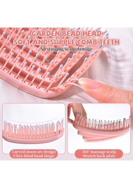 Tip 2 Pembe Saç Fırçası Saç Derisi Masaj Tarak Kadınlar Için Islak Kuru Kıvırcık Detangle Saç Fırçası Salon Kuaförlük Şekillendirici Araçları Kabarık Saç (Yurt Dışından) indirimleri