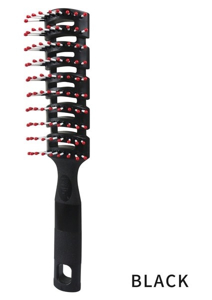 Siyah 1 Adet Erkek Saç Fırçası Kuaförlük Salon Berber Anti-Statik Isı Tarak Saç Peruk Şekillendirici Aracı Tarak Fırça Sağlıklı Masaj Aletleri (Yurt Dışından)