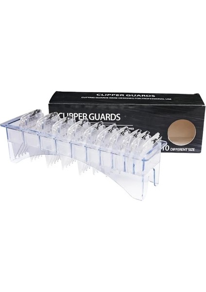 Boxed-Touming-10 Adet 8 Adet Limit Tarak Wahl Elektrikli Kesme Makinesi Evrensel Berber Dükkanı Pro Kesme Kılavuzu Toka Konumlandırma Tarağı Clipper Guard Y1001 (Yurt Dışından)