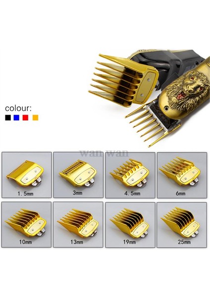 Boxed-Touming-10 Adet 8 Adet Limit Tarak Wahl Elektrikli Kesme Makinesi Evrensel Berber Dükkanı Pro Kesme Kılavuzu Toka Konumlandırma Tarağı Clipper Guard Y1001 (Yurt Dışından)