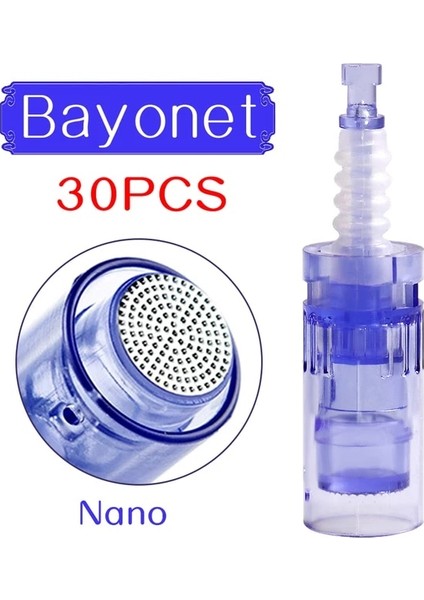 30 Adet Elektrikli Derma Araçları Süngü Iğneler Kartuşları 9/12/36/42/nano/3d/5d Kare Nano Ultima Mym/m5/m7 A6 Mts Otomatik Mikroiğne (Yurt Dışından)